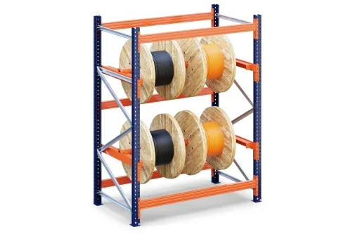 1,9 m Rayonnage à tourets KTR9000 / 110 cm profonde / 2,5 m haute / 2 x niveau du touret de câble