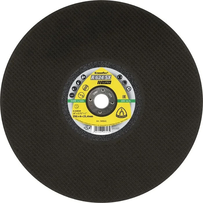 10 Disques à tronçonner KT SUPRA A624SX S GER 406X4X25,4 KLINGSPOR – 351436