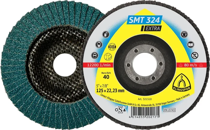 10 Plateaux à lamelles TE EXTRA SMT324 CS455X 80 N GEW 115X22,23 KLINGSPOR – 321513