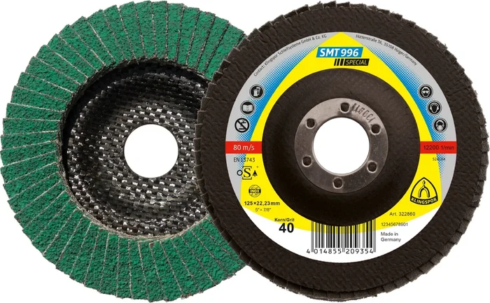 10 Plateaux à lamelles TE SPECIAL SMT996 CS910Y 80 S GEW 125X22,23 KLINGSPOR – 322854