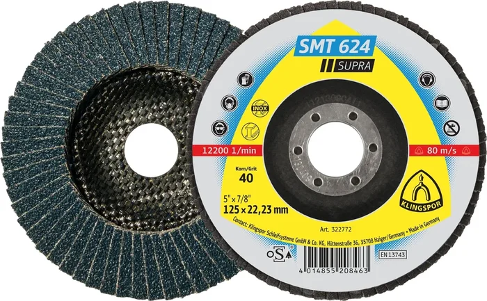10 Plateaux à lamelles TE SUPRA SMT624 CS461X 120 N GEW 100X16 KLINGSPOR – 322762