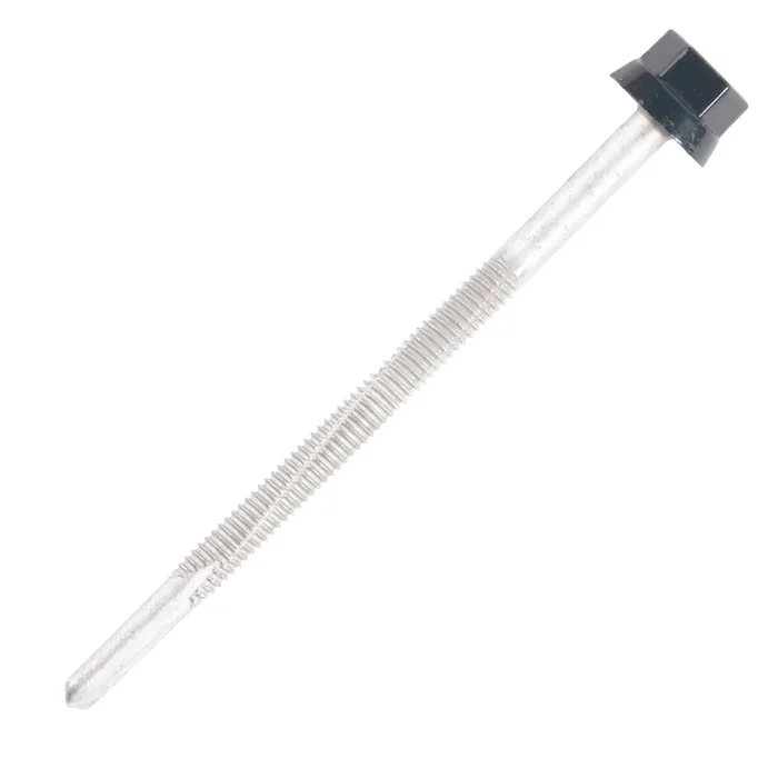 100 Vis bac acier – sommet de nervure – support IPN – TH12-6x145mm- RAL8012 – SCELL-IT – ZTP-60145-8012