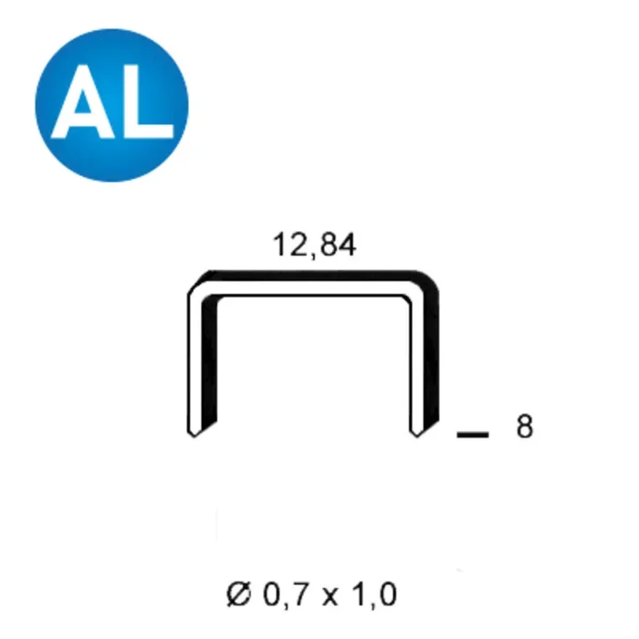 10000 AGRAFES A-08 ALUMINIUM – ASLAFIX – 6A-088