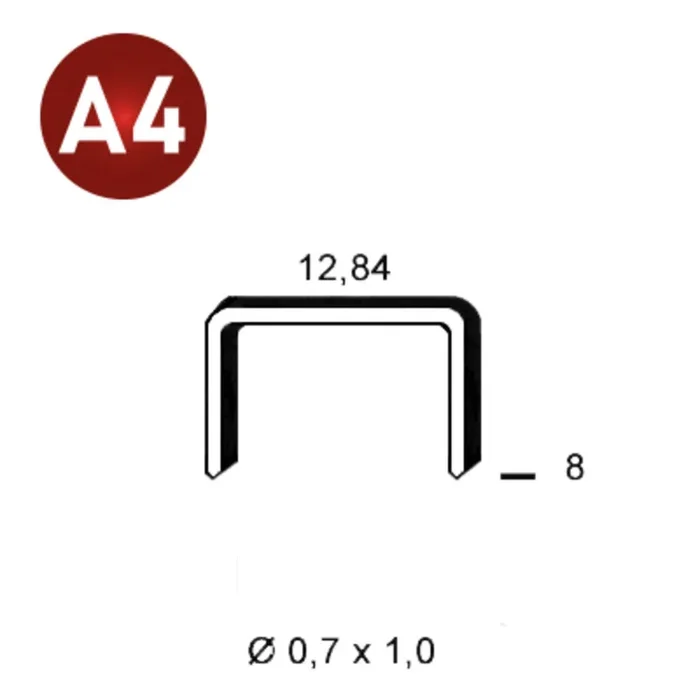10000 AGRAFES A-08 INOX A4 (316) – ASLAFIX – 6A-089A4