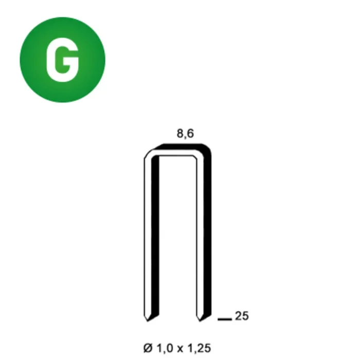 10000 AGRAFES H-25 GALVA – ASLAFIX – 6H-251
