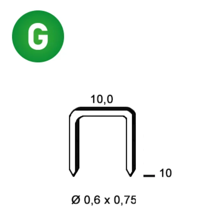 10000 AGRAFES VF-10 GALVA – ASLAFIX – 6VF101