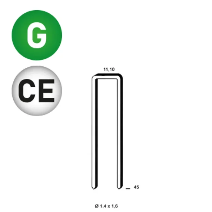 10000 AGRAFES Z-45 GALVA 12µ – ASLAFIX – 6Z-451CE