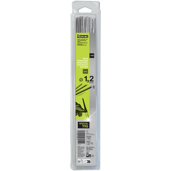 108 BAGUETTES TIG INOX – 308L Ø1,2 – 330mm – Blister 0,33kg – GYS – 069510