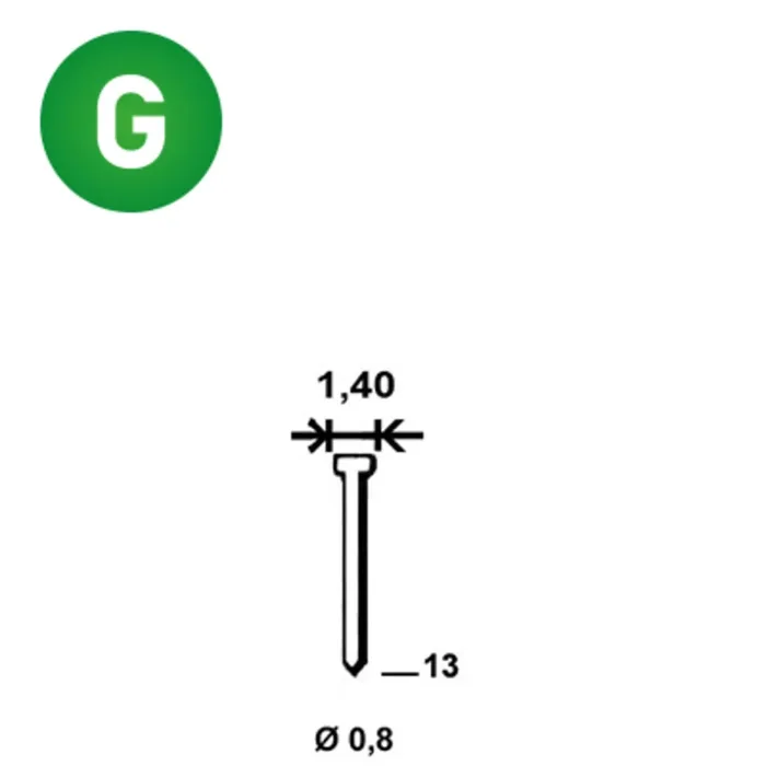 20000 POINTES MICROPointes fines BRADS JA-13 MM – ASLAFIX – 6JA131