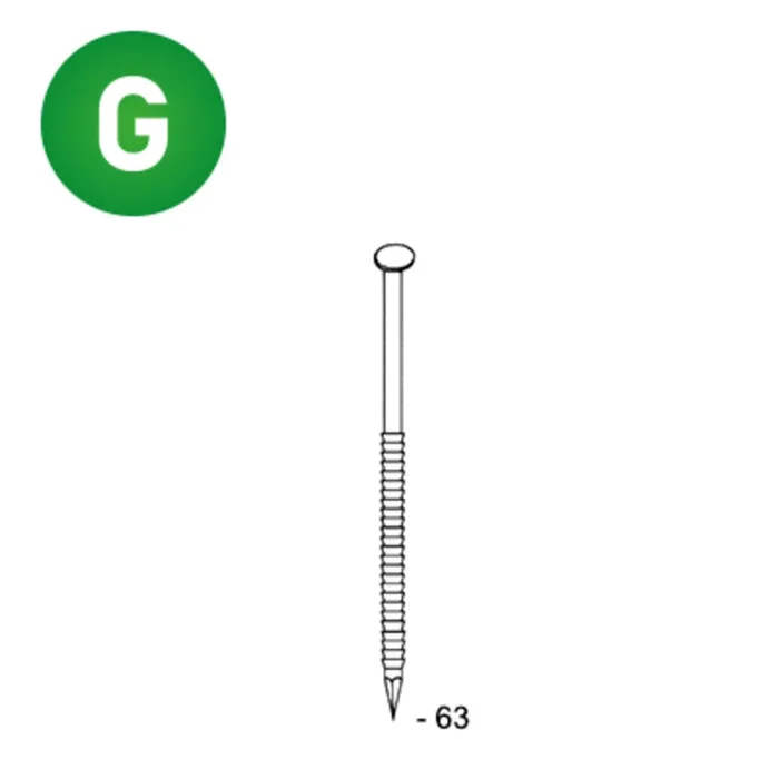 2200 POINTES 34° 28 X 63 ANNELÉES GALVA – ASLAFIX – 34280636