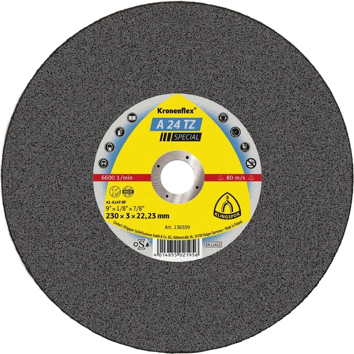 25 Disques à tronçonner KT SPECIAL A24TZ S GEK 115X2,5X22,23 KLINGSPOR – 136554