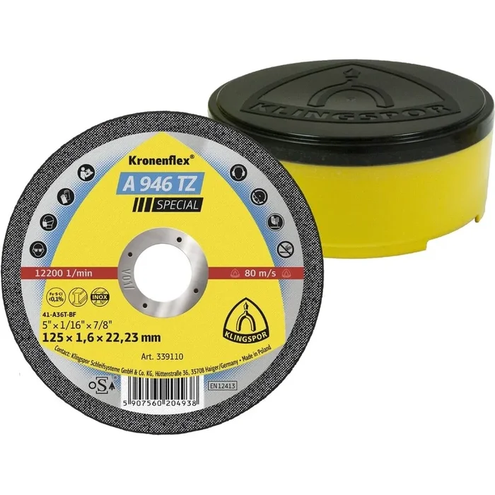 25 Disques à tronçonner KT SPECIAL A946TZ S GER 115X1,6X22,23 DO KLINGSPOR – 339109