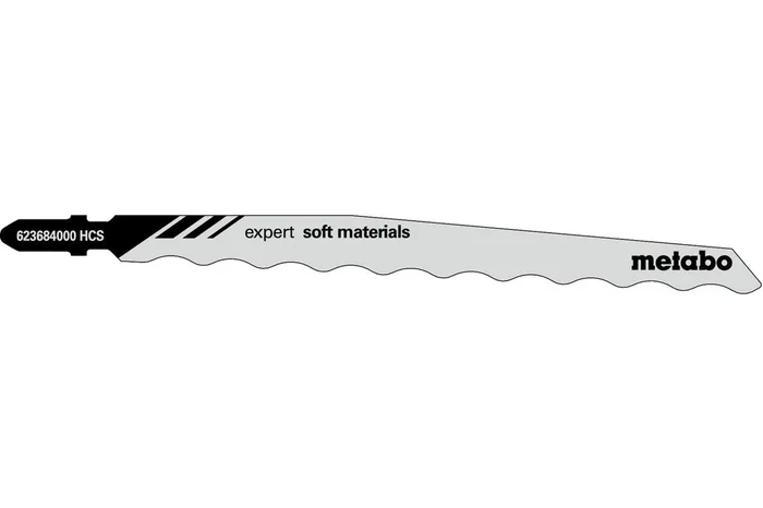 3 lames de scie sauteuse « expert soft materials » 126mm – METABO – 623684000