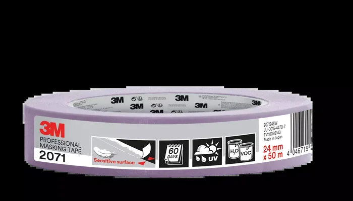 3M 207124SWPEFC Ruban de masquage professionnel Surfaces sensibles – 24mm x 50m
