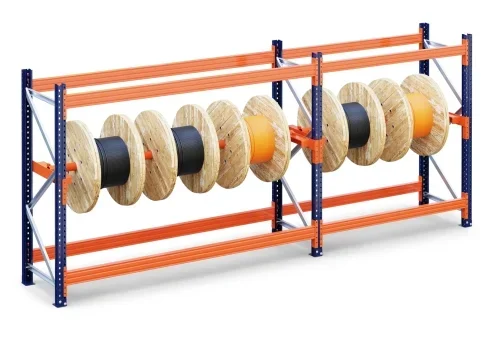 4,7 m Rayonnage à tourets KTR9000 / 80 cm profonde / 2 m haute / 1 x niveau du touret de câble