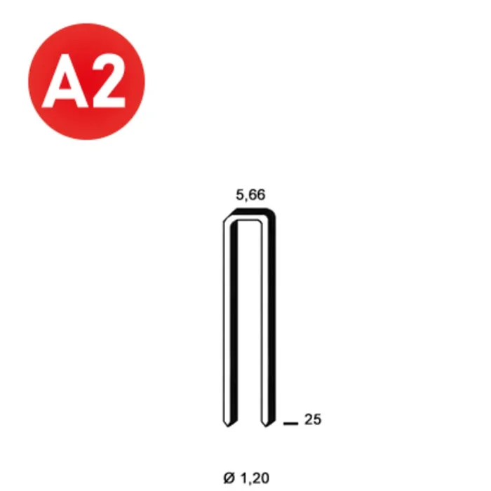 4000 AGRAFES E-25 INOX A2 – ASLAFIX – 6E-259