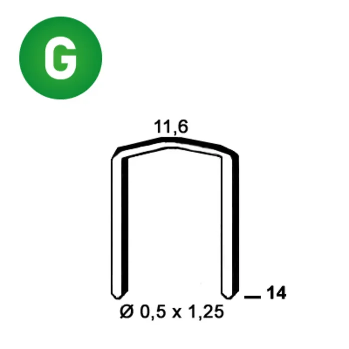 4000 AGRAFES FB-14 GALVA – ASLAFIX – 6FB141