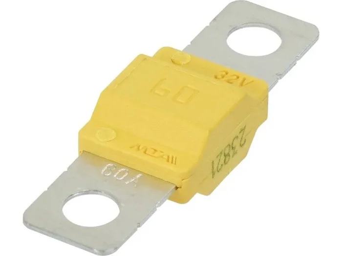 5 FUSIBLES MIDI SERIE 55 32V 60A JAUNE 40*12 D53MM – 17338
