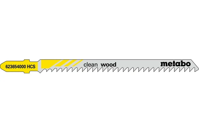5 lames de scie sauteuse « clean wood » 91mm / 3,0 – METABO – 623654000