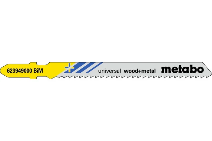 5 lames de scie sauteuse « universal wood + metal » 90/ 2,5 mm – METABO – 623949000