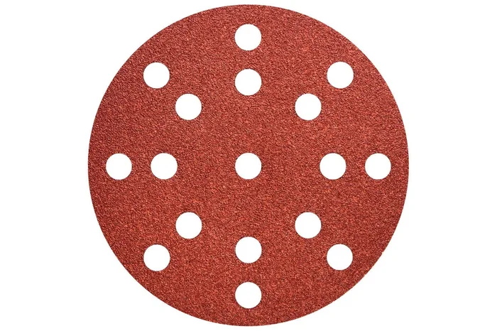 50 feuilles abrasives auto-agrippantes 125 mm, P320, bois + métal, « Multihole » – METABO – 626855000