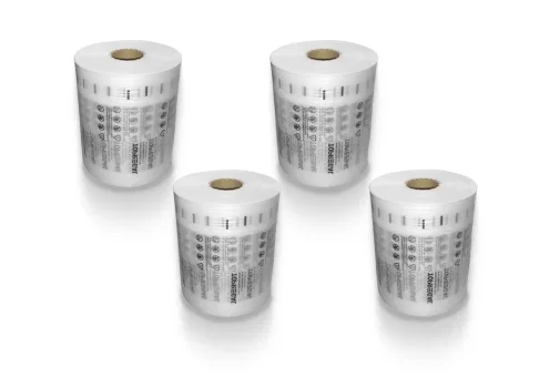 500 m Rouleau de film à bulles, Quantité : 4, Epaisseur 20 µm, TecMaschin