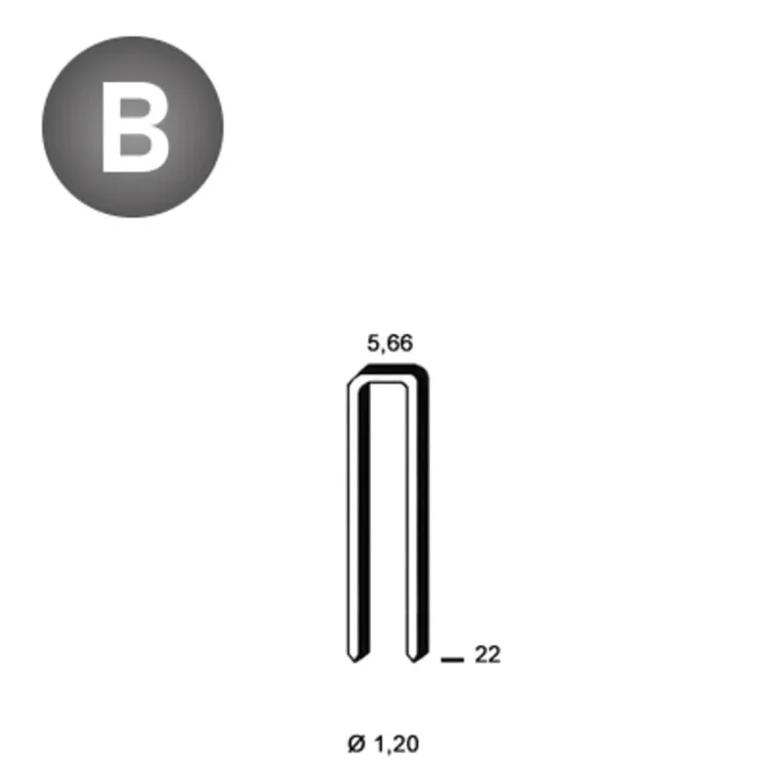5000 AGRAFES E-22 CLAIRES – ASLAFIX – 6E-223