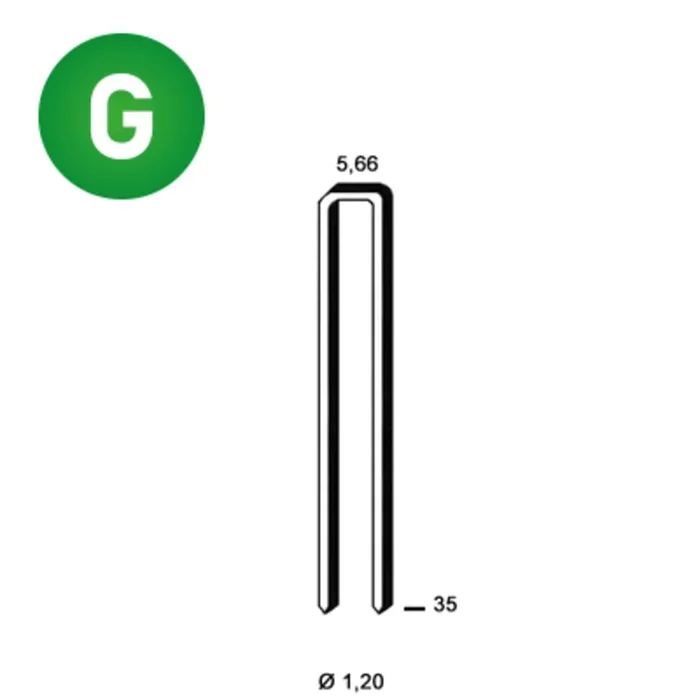 5000 AGRAFES E-35 GALVA RÉSINÉES – ASLAFIX – 6E-351