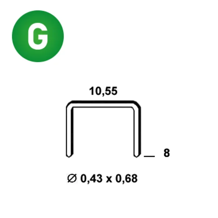 5000 AGRAFES VZ-08 GALVA – ASLAFIX – 6VZ081