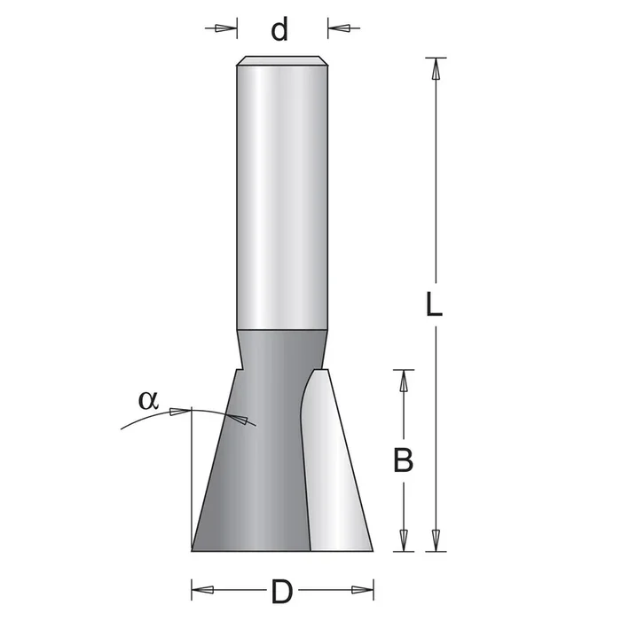 6 mm fraise à queue d’aronde 12.7 x 45 x 14 mm – HIKOKI – 754020