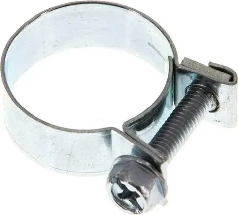 9mm mini collier de serrage, 19 – 21mm, acier galvanisé (W1)