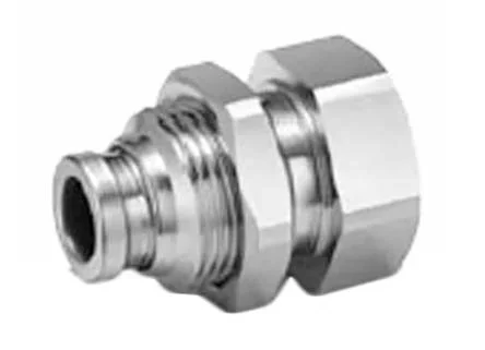 Adaptateur filetage à tube de traversée SMC vers Enfichable 6 mm R 1/4 femelle