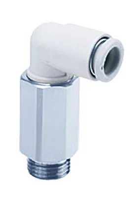 Adaptateur fileté coudé SMC KQ2 vers Enfichable, 12 mm G 3/8 Mâle