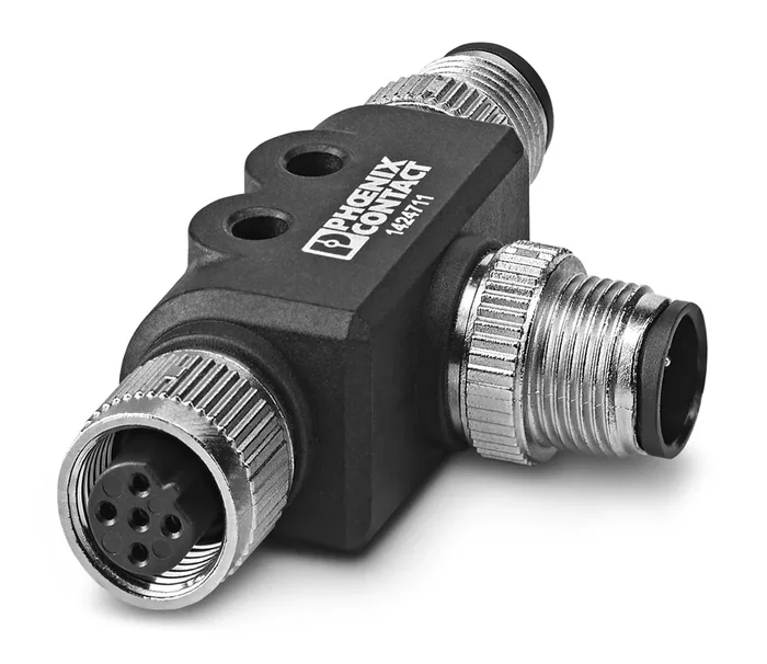 Adaptateur pour connecteur cylindrique Angle droit Phoenix Contact M12 M12