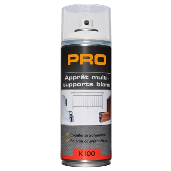 Aerosol appret multi-supports Blanc mat – Sechage rapide – Bombe de 400 ml