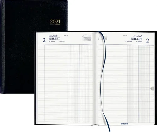 Agenda banque large format 1 volume long noir