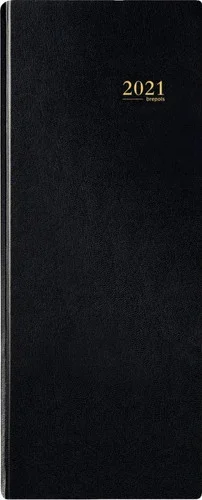 Agenda banque long format 2 volumes long noir