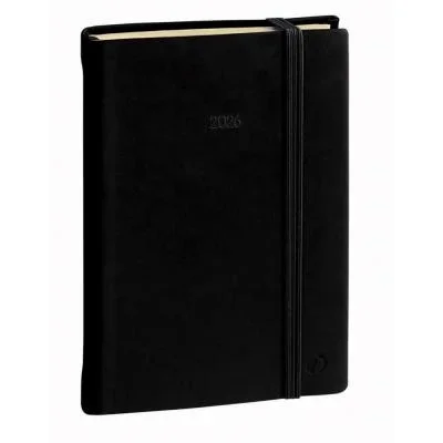 Agenda semainier Quo Vadis Ministre Fas Silk – 16 x 24 cm – fermeture élastique – noir