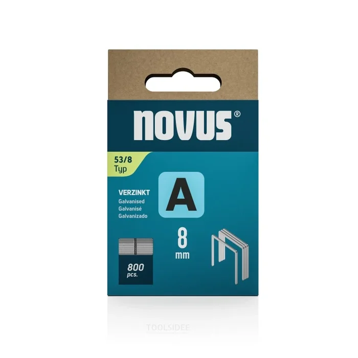 Agrafe Novus avec fil fin A 53/8mm (800 pièces)