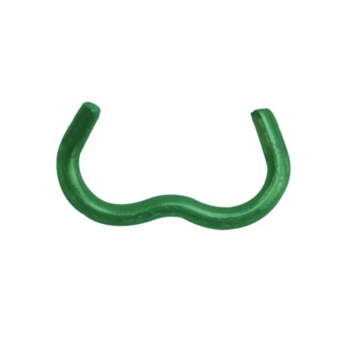 Agrafe Omega 20 pour fixation grillage – Edma – Acier galvanise plastifie vert – Boite de 200