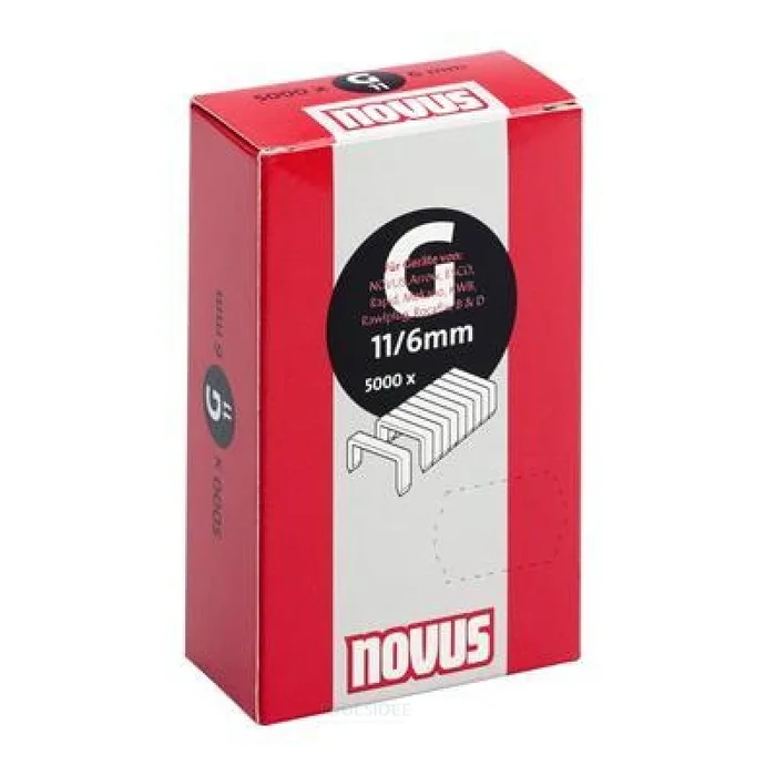 Agrafes Novus Flatwire G 11 / 6mm, 5000 pcs.