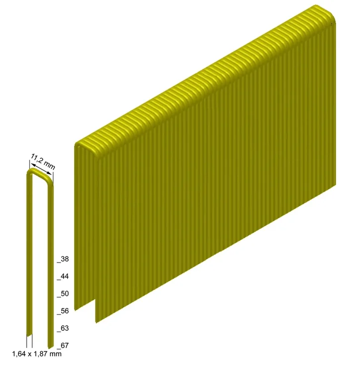 Agrafes Prebena Q38CNKHA zinguées