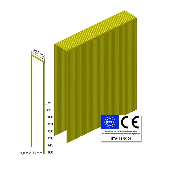 Agrafes Prebena WP120CSVHA-ETA fortement zinguées résinées- nouvelle UE 1.450 pièces