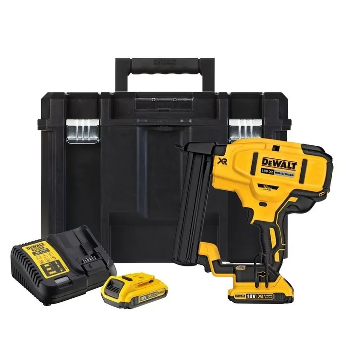 Agrafeuse 18GA XR 18V 2Ah Li-Ion Brushless – 2 batteries – coffret T-STAK – Dewalt