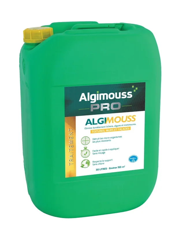 ALGIMOUSS 30L traitement curatif et préventif toiture, mur et façade prêt à l’emploi 001004