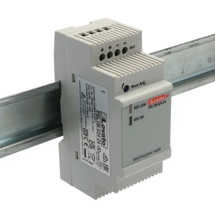 Alimentation pour rail DIN Lovato, série PSL, 240V c.a.in, 24V c.c.out 1A, 24W