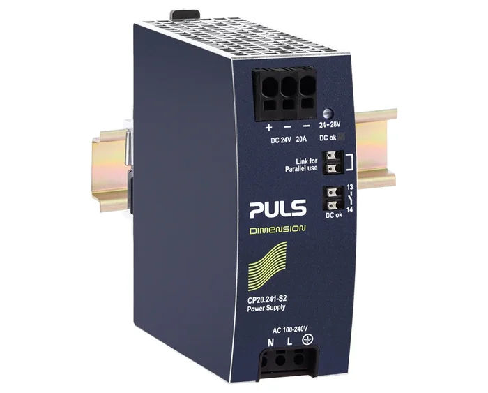 Alimentation pour rail DIN PULS, série CP20, 240Vin, 24Vout 20A, 480W