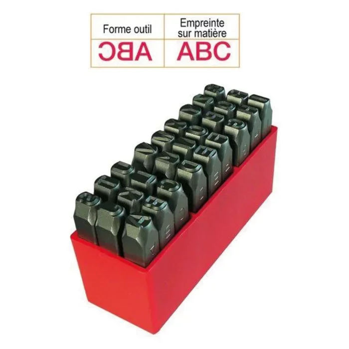 Alphabet a frapper endroit 4mm acier carbone anti-corrosion