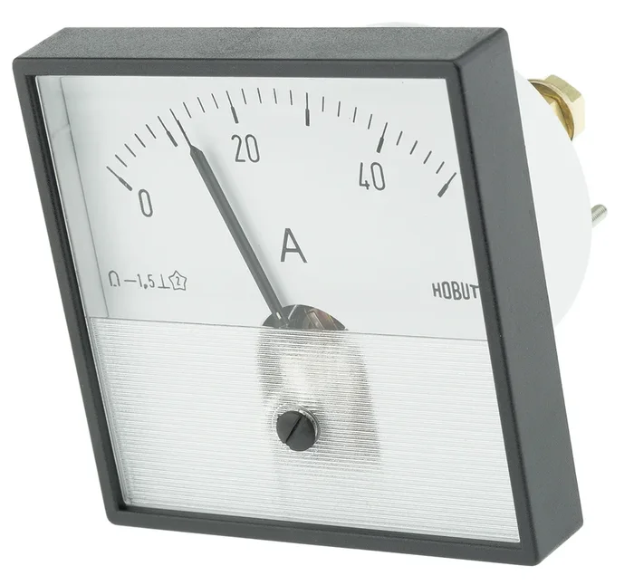 Ampèremètre analogique de panneau V c.c. HOBUT série PD72MC, Echelle 0/50A Direct Connected DC, 72mm x 72mm