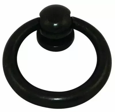 Anneau rond zamak noir